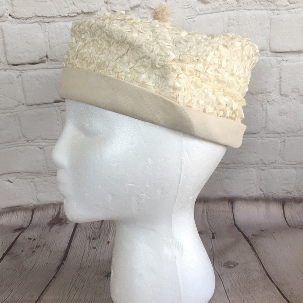 Vintage Midcentury Ivory Hat